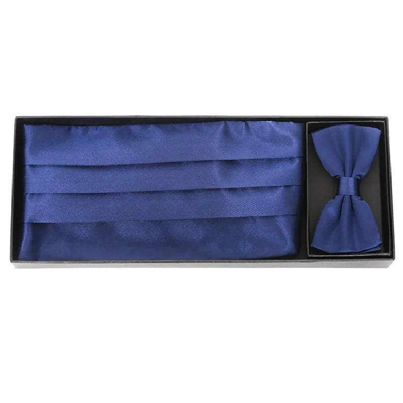 Cummerbund 와이드 탄성 벨트 손수건 보우 타이 포켓 스퀘어 3pcs 1