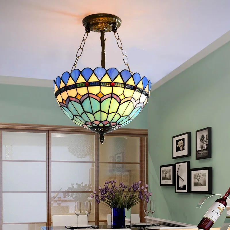 European Mediterranean art pendant lamp entrance carridor light bedroom balcony garden aisle light creative Pendant Lights DF83