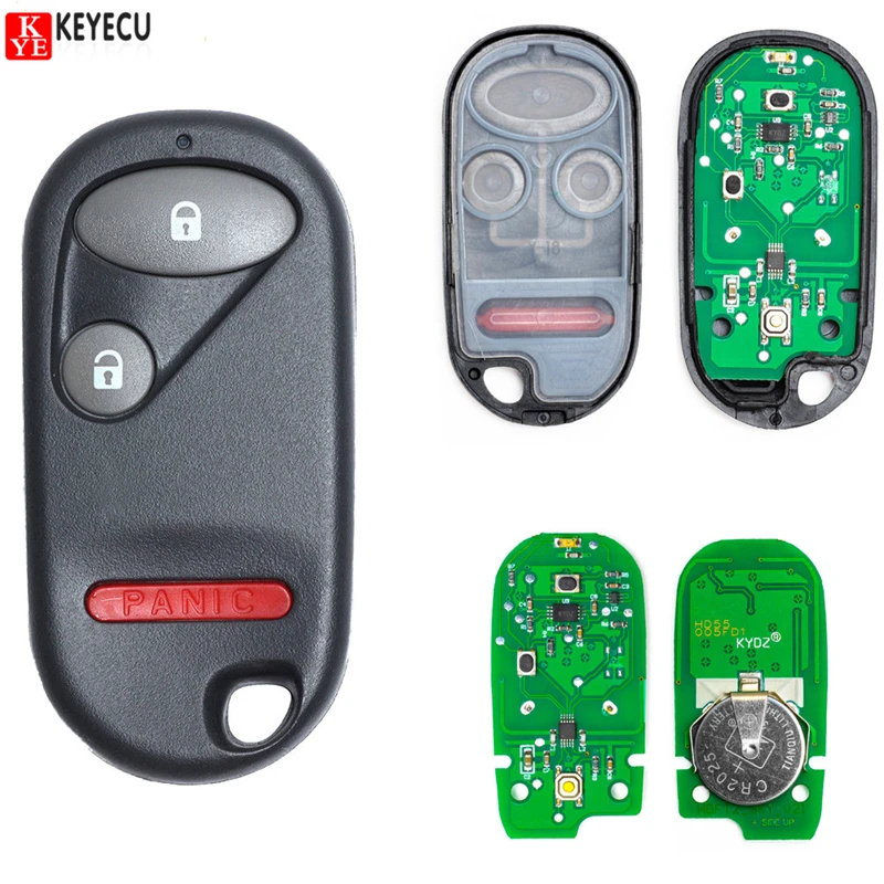 Keyecu New Keyless Entry Remote Car Key Fob 2+1 Button for Honda Element CR-V Civic SI FCC: OUCG8D-344H-A