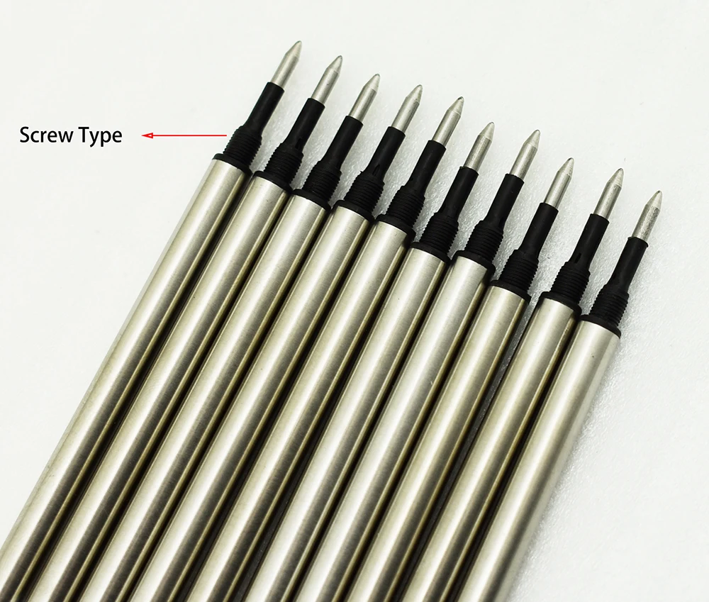 10 PCS Jinhao Rollerball Pen Ink Refills for Jinhao Rollerball Pens  , Screw Type 0.7 Mm - Black Color