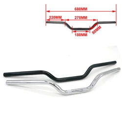 Motorcycle 22mm*680mm Black Chrome Retro Drag Handle Handlebar Bar Steering Wheel For Harley Honda Kawasaki Suzuki Yamaha