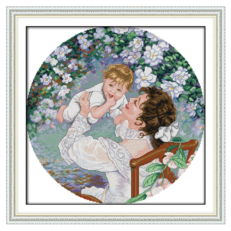 Mother's Love Patterns Counted Cross Stitch Set DIY 11CT 14CT 16CT Stamped DMC Cross-stitch Kit Embroidery Needlework Home Decor