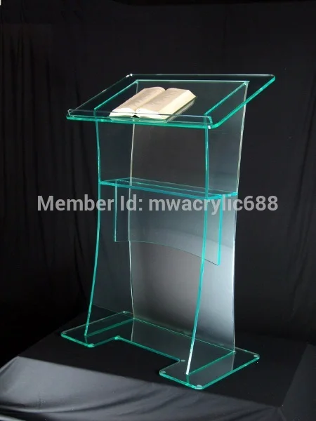 Free Shipping High Quality Fruit Setting Modern Design Cheap Clear Acrylic Lectern podium