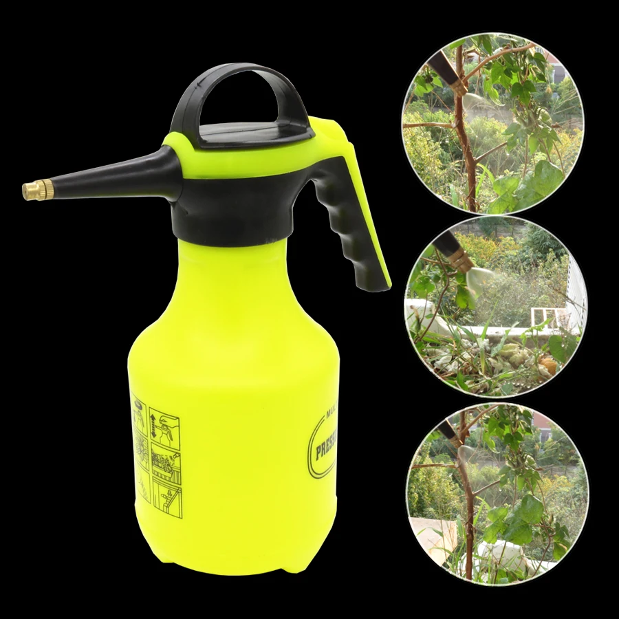 

2L Yellow Portable Pressure Sprayer Hand Water Pressure Kettle Spray Garden Sprayer Nozzle Watering Plants Bottle Can Gandening