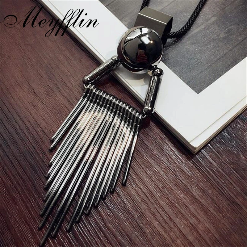 Fashion Long Necklace for Women Collier Femme Vintage Tassel Necklaces & Pendants 2022 Statement Jewelry Collar Mujer Maxi Colar