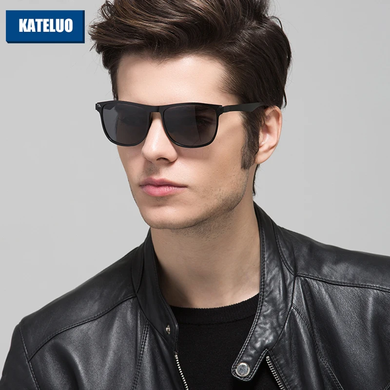 

KATELUO 2020 Square Designer Sunglasses Men Polarized UV400 Lens Driver Sun Glasses for Men Eyewears Accessories 8586