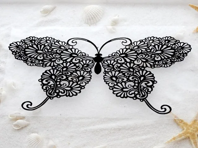 Butterfly Lace Eye Stickers Art  Paper-cutting  Hollow Eye Shadow Stick Halloween Masquerade  Sexy Reusable Beauty Tools