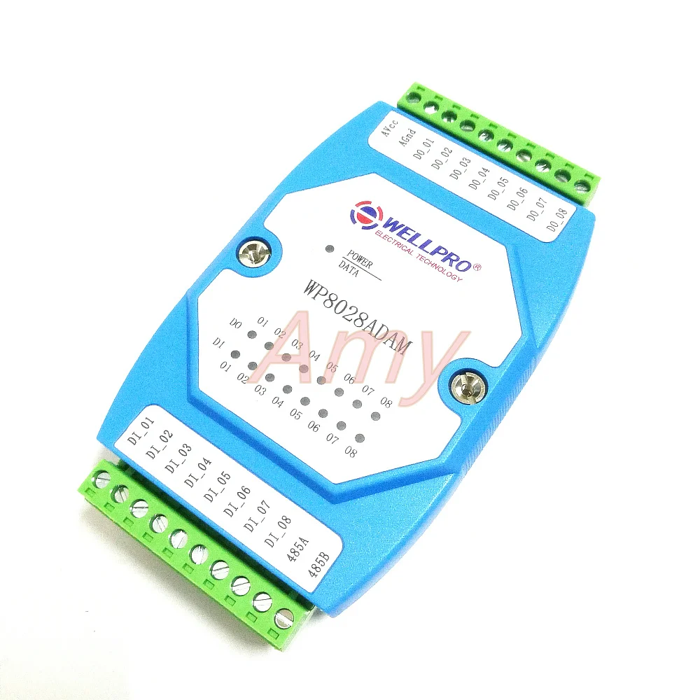 Digital input and output module switch module Isolated 8DI / 8DO RS485 MODBUS communication