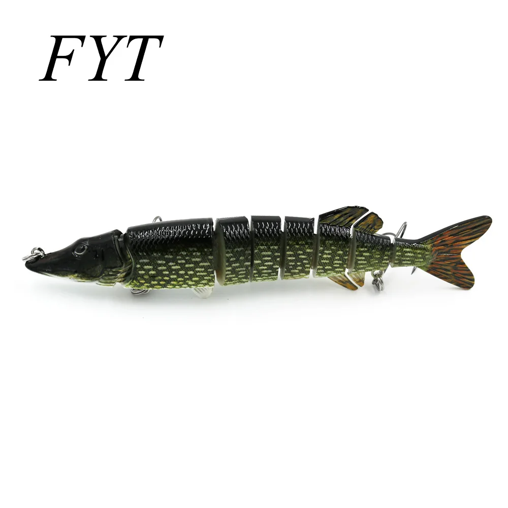 Striped Bass 9 Jointed Fishing Lure Wobbler Lifelike Dive Swimming Multi Segment 200mm/66g /6# Hook Artificial Bait Bionic Tool