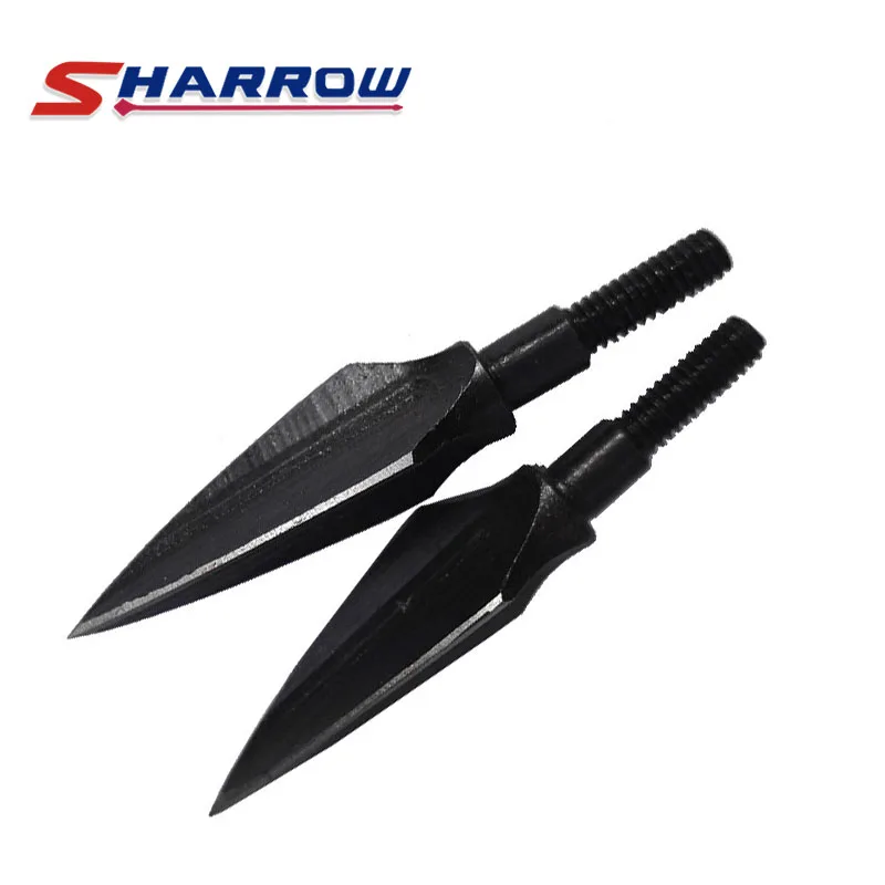 

6 Pcs Black Traditional Trigonous Broadheads Hunting Arrow Tips Arrow Pointed for Compound Bow Crossbow