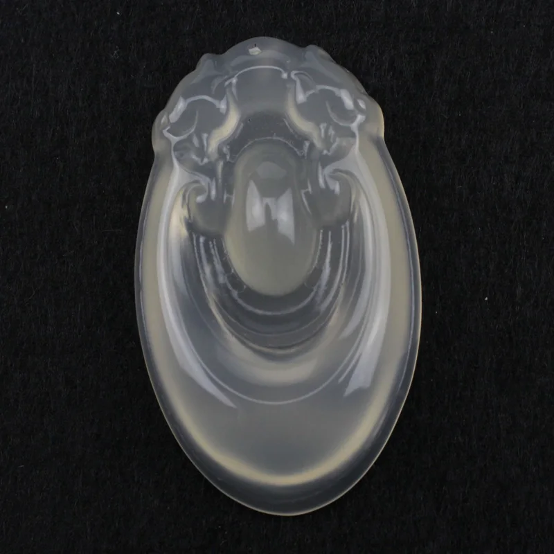 

Natural white agate Pendant Natural Stone Pendant Carved Lock Pendant Classical Jewelry For Woman Free Necklace