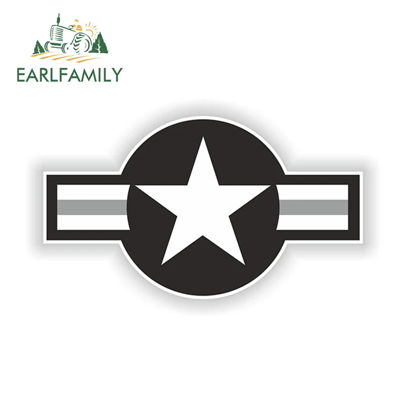 EARLFAMILY US Air Force Star Stickers High Resolution Quality Print Car Sticker Vinyl Decal United States Airstar Blue Airstars