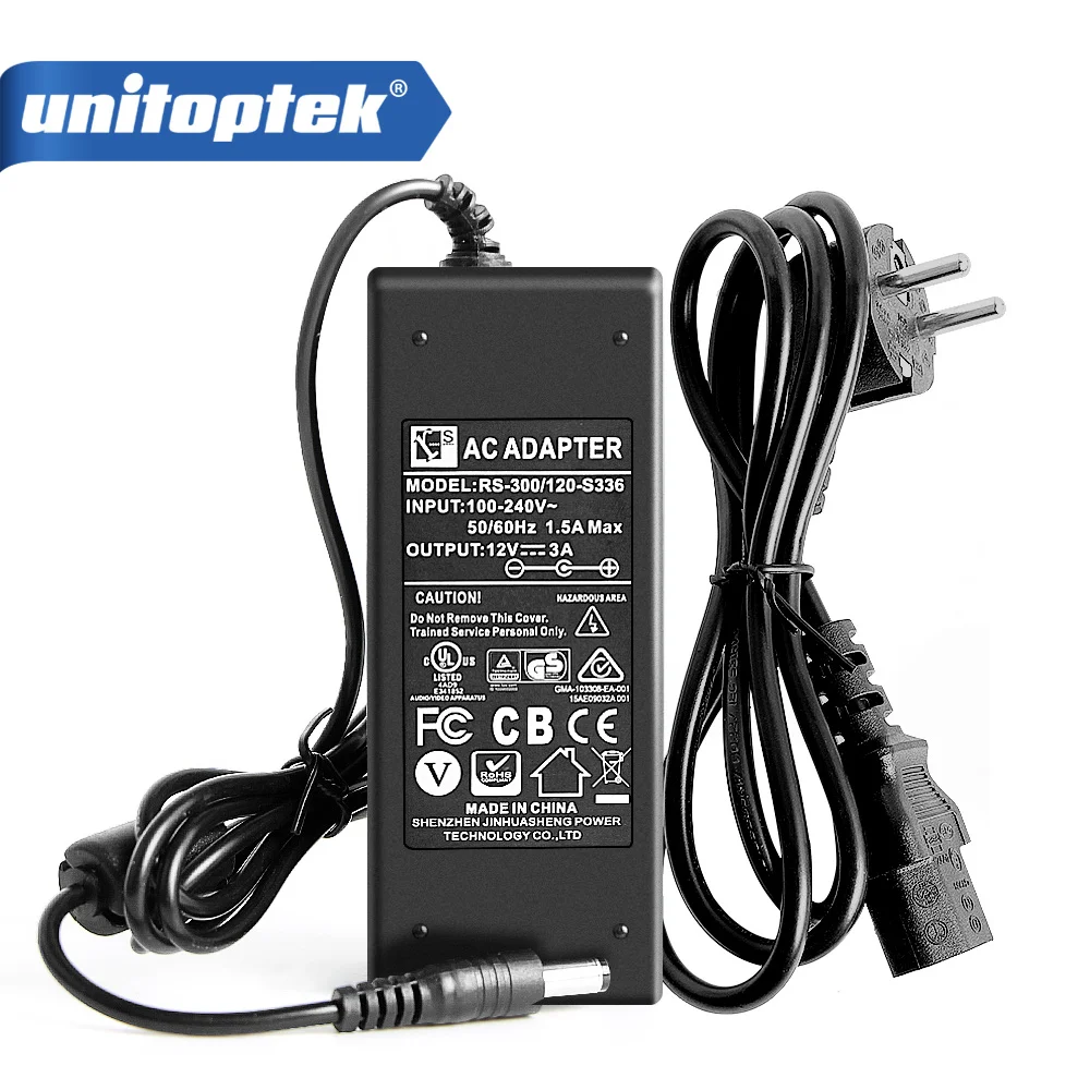 

100V-240V To DC 12V 3A AC Adapter Switching Powerful Power Supply Adapter Work For CCTV Security Speed Dome PTZ Camera