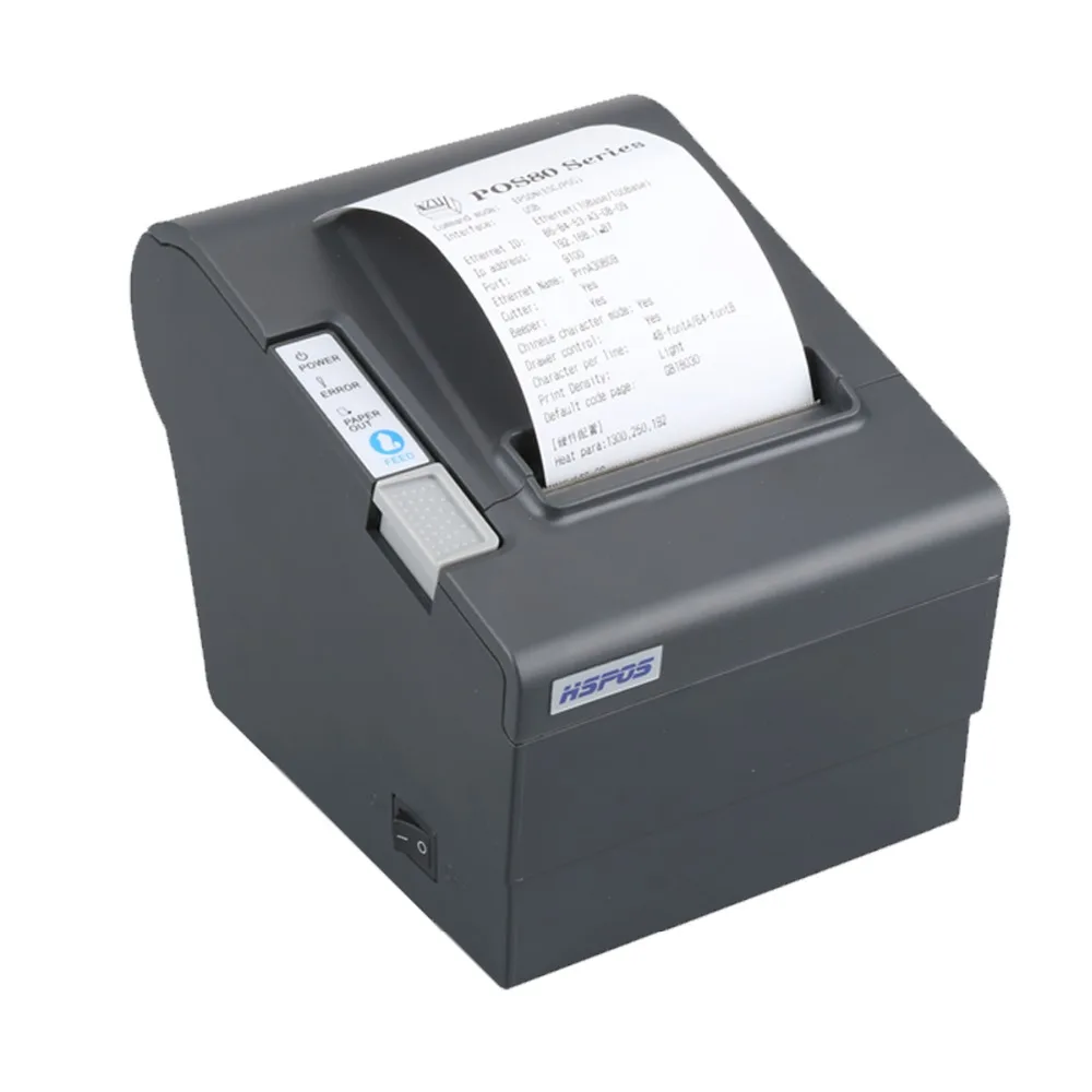 HSPOS pos 80 thermal receipt coffee printer with cutter support free SDK sell with 4 pcs HS-KL80UAI