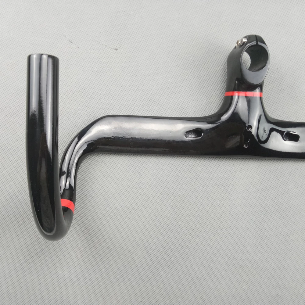 Carbon Handlebar for Road Bike, Bicycle Handlebar, Bent Bar, Glossy Black, Red, 400mm, 420mm, 440mm