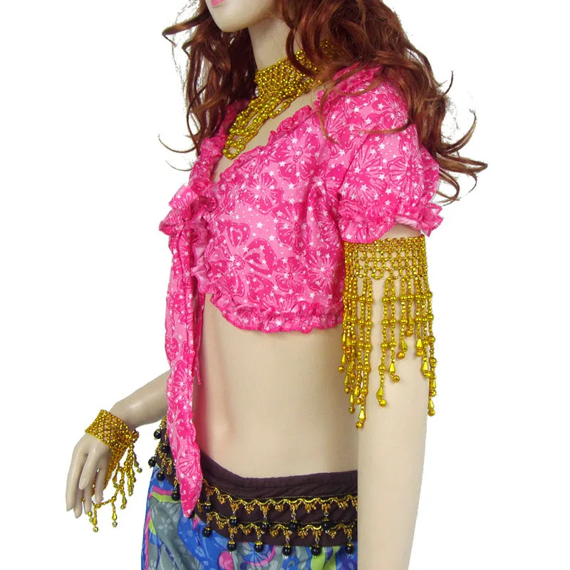 Belly Dance Short Sleeve Top Mercerized Cotton Strap Short Sleeve Top for Ladies Belly Dance Stage Clothes 12colors Sexy Tops