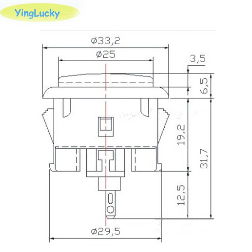 아케이드 버튼 100 개/가방 30mm 24mm sanwa 버튼 아케이드 게임 콘솔 용 2.8mm 버튼