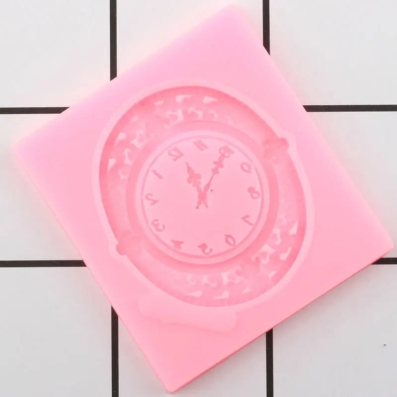 3D Clock Silicone Mold Cake Border Fondant Molds Cupcake Topper DIY Wedding Cake Decorating Tools Candy Chocolate Gumpaste Mould