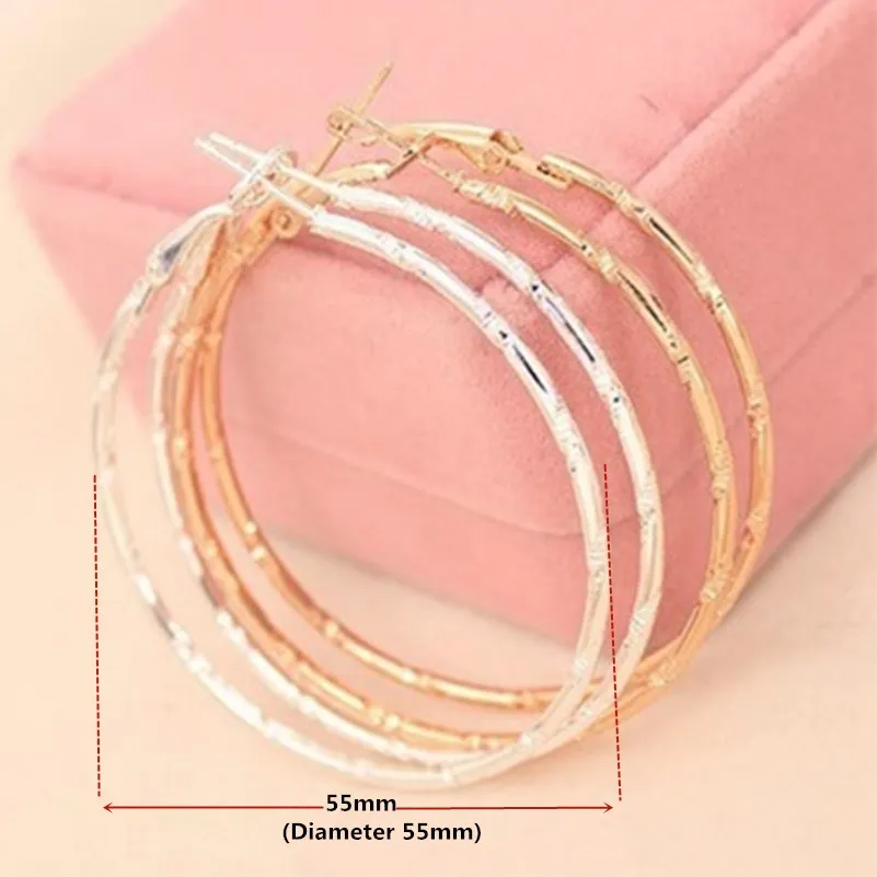 Vintage Golden Circle Earrings Wholesale Big Large Gold Color Creole Hoop Earrings For Women Party Jewelry Hoops aretes