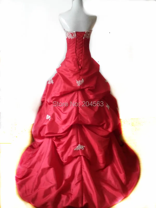 Robe de mariée de ligne a moderne, robe de mariée, magnifique robe de princesse, en graffiti, rouge, nouvelle collection