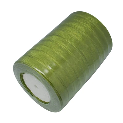 

Organza Ribbon, YellowGreen, about 10mm wide, 50yards/roll, 10rolls/group, 500yards/group