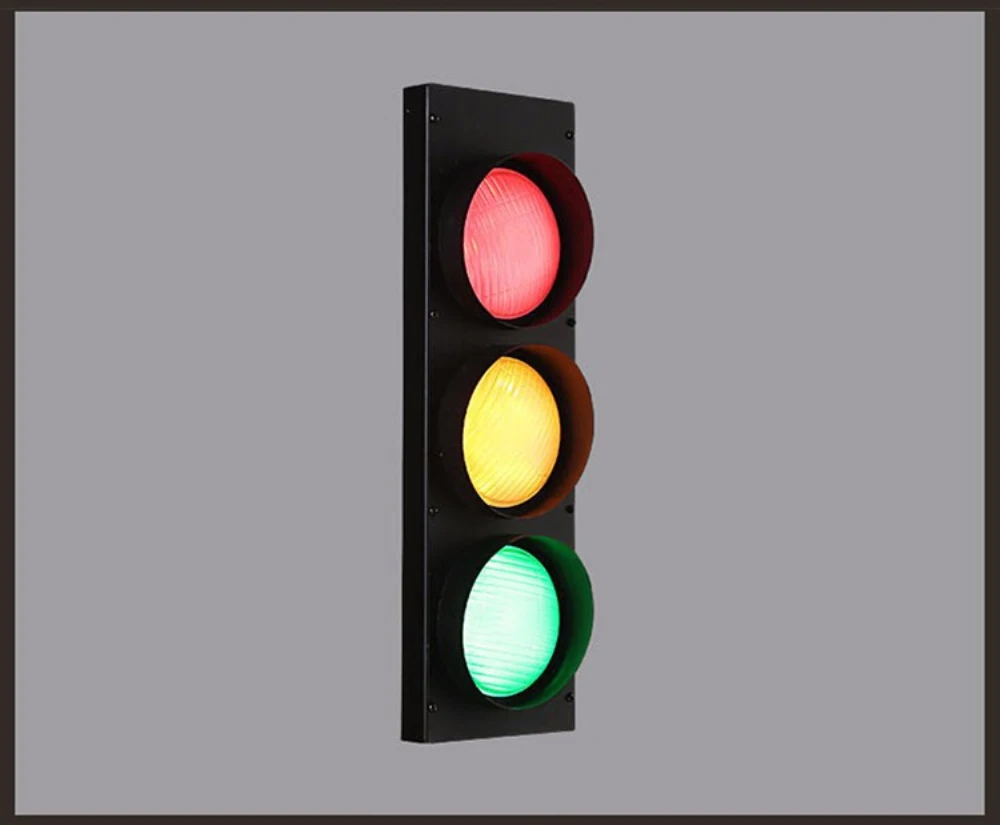 LOFT Wall Decor Lamp American Creative Personality Traffic Lights Retro Industrial Wind LED Lamp Coffee Shop Bar Restaurant