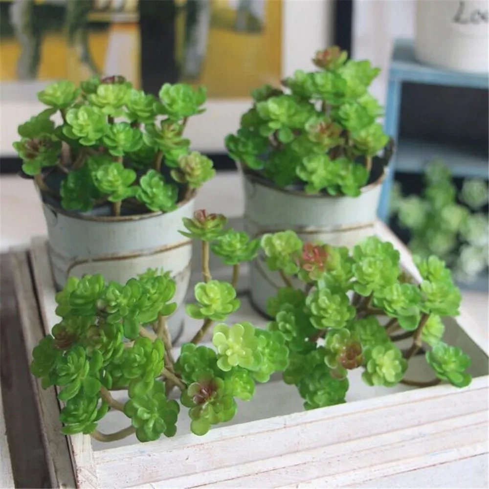 Artificial succulents Lifelike Mini Artificial Plants Fake Flower christmas wedding decorations for home plantas artificiales