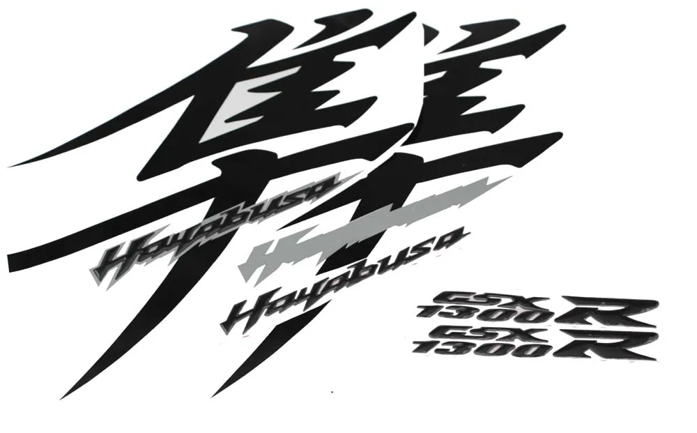 

KODASKIN For HAYABUSA GSXR1300 1997-2007 2008-2014 Complete decals stickers Raise 3D Emblem whole black