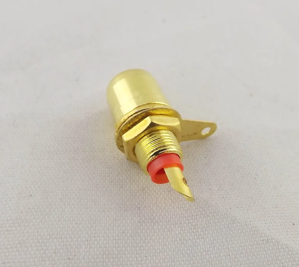 10pairs Gold RCA Phono Female Chassis Panel Mount Socket Metal Connector Black Red