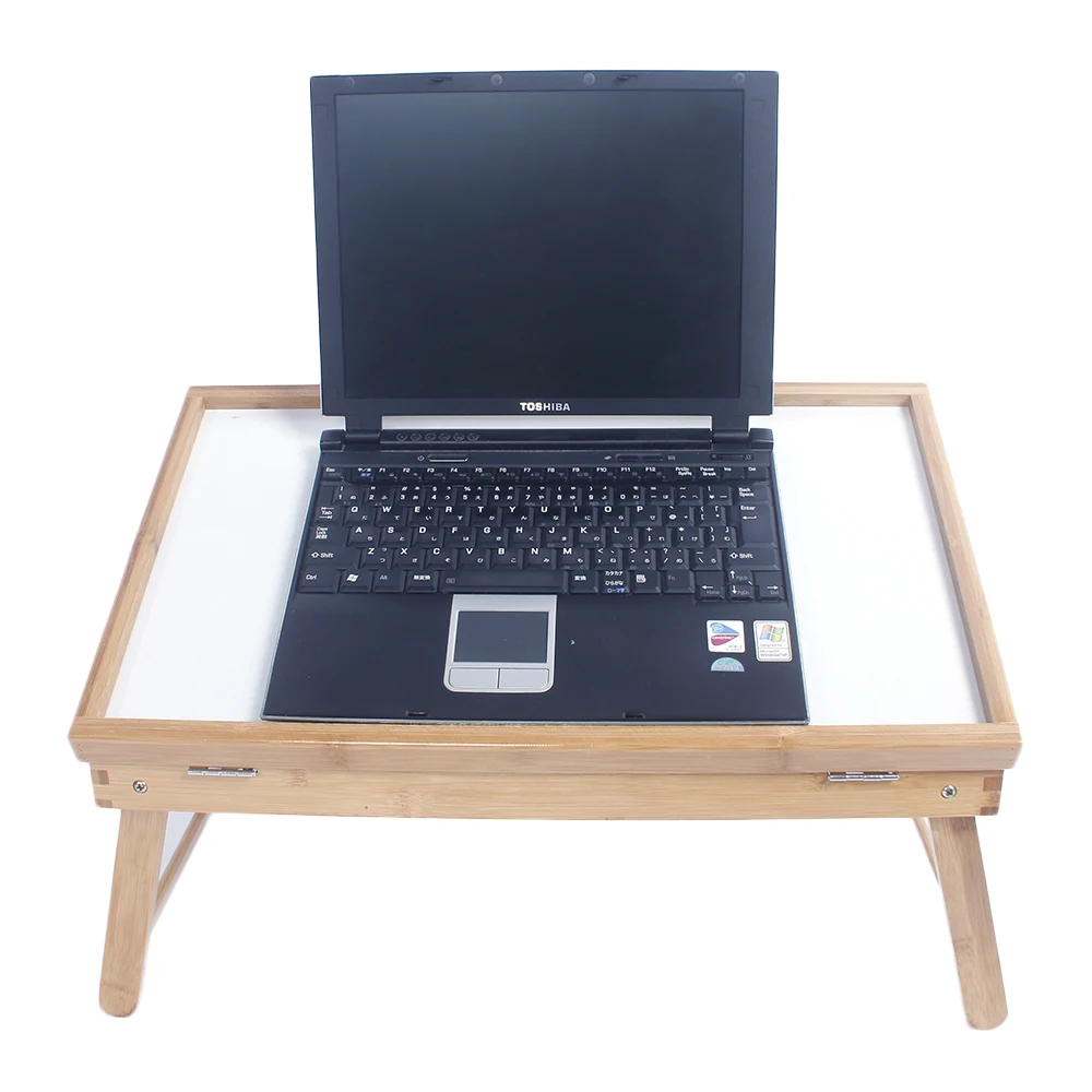 

Bamboo Folding Adjustable Laptop Desk Bed Table -US stock