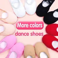 Zapatillas de ballet suaves para niños, zapatos de baile de ballet rosas, zapatos de entrenamiento de gimnasia para niñas y adultos