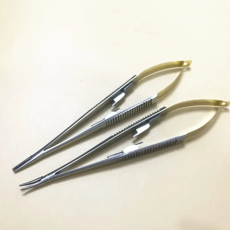 Surgical Dental Orthodontic Implant Castroviejo Needle Holders 14cm/16cm CE Tool / Straight / Curved for choose