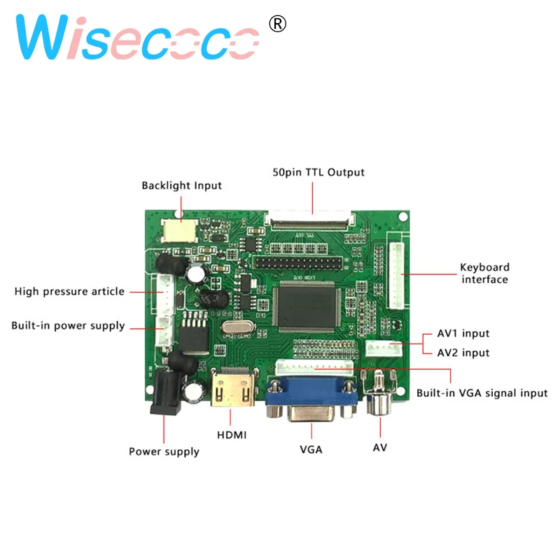 8 inch LCD display screen 1024*768 tablet HJ080IA-01E HE080IA-01D Control Driver Board Audio For Raspberry pi 3B 2 1  VGA AV