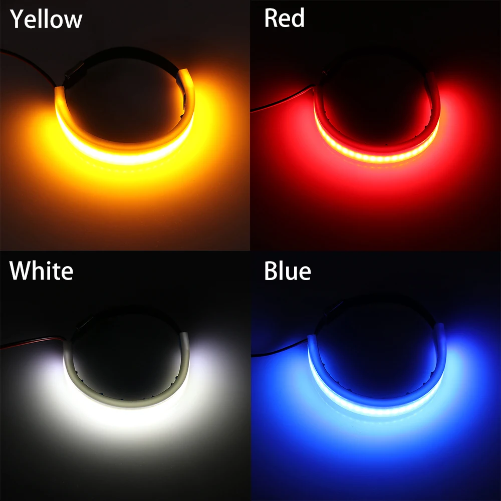 Tira de LED SMD de aspecto limpio, luz indicadora de señal de giro de horquilla, accesorios de motocicleta, rojo/azul/amarillo/blanco