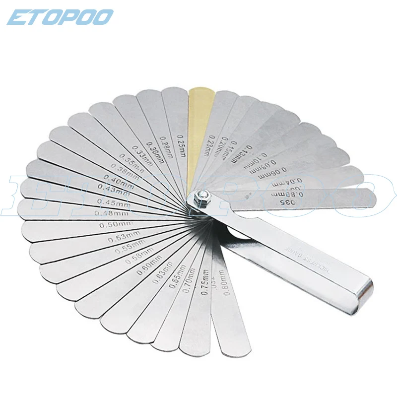 0,04-0,88 mm 32 ostrza Feeler Gauge Metryczny wypełniacz szczeliny Narzędzie pomiarowe grubości 1-15 mm Feeler wtyczki