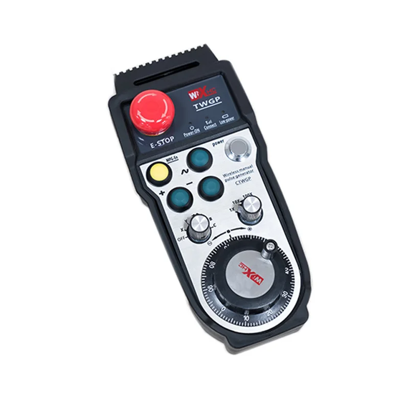 CNC Components 433Mhz CNC wireless MPG pendant  25/100PPR  manual encoder handwheel with E-stop Wireless manual Pulse Generator