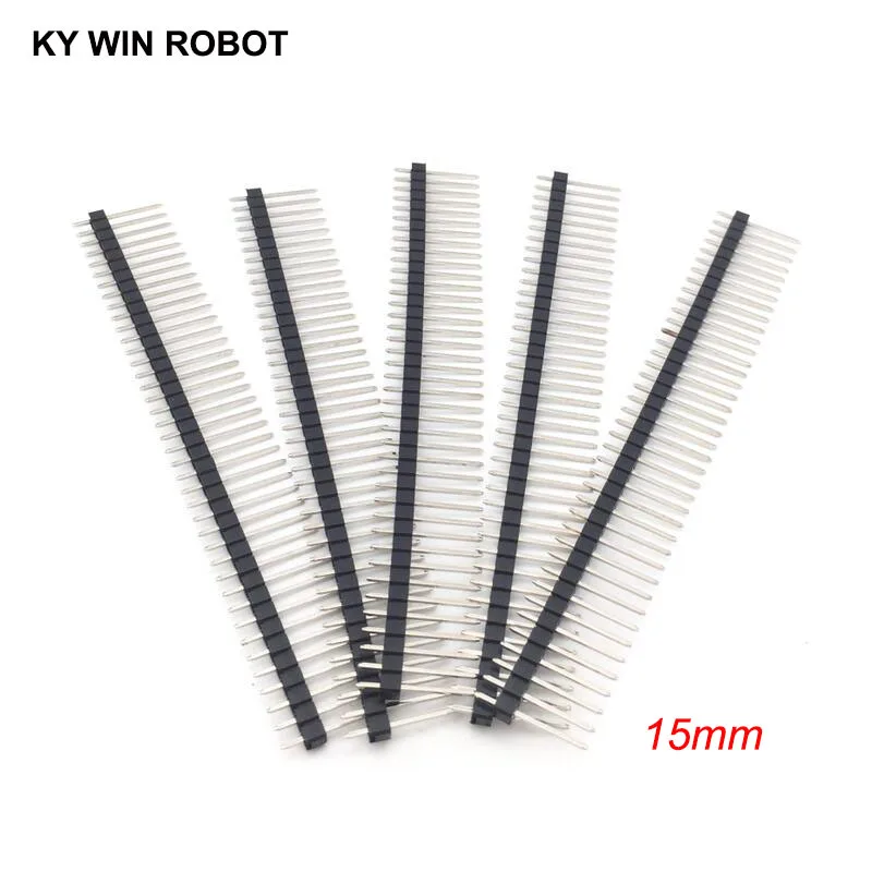 10PCS Single Row Male 1*40 40Pin 2.54mm 1X40 15mm Height Long Breakable Pin Header