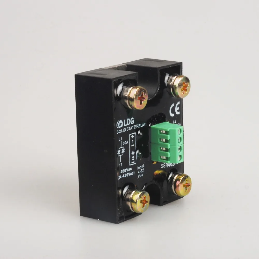 SSR482HD50  50A  input4-32VDC output 24-480VAC two loop circuit  Solid State Relay  LED indication Industrial SSR relay