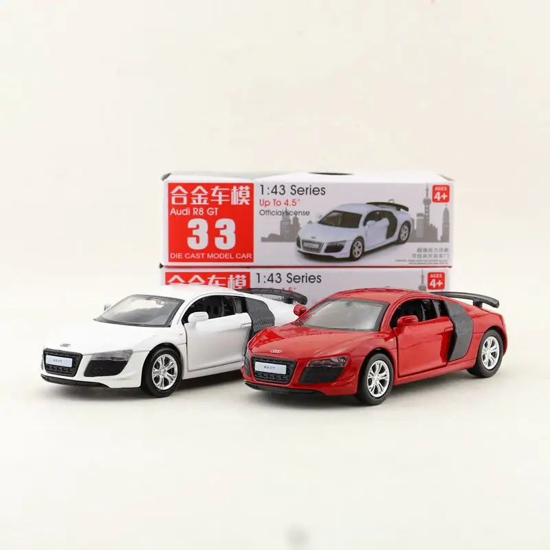 

Box gift model,High simulation 1:43 alloy pull back R8 GT Spyder model cars,Original packaging,selling toys,free shipping
