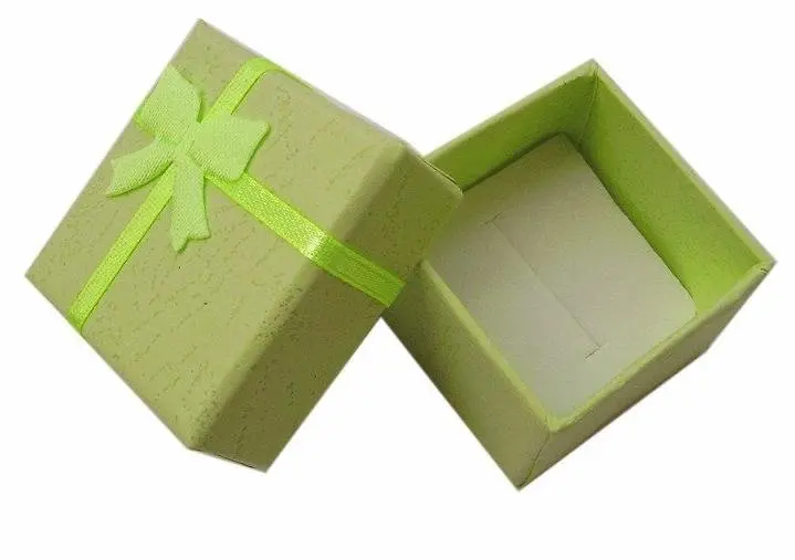 Caja de joyería de moda, caja de anillos de varios colores, embalaje de regalo de joyería, estuche de soporte de pendientes, 4x4x3CM, venta al por