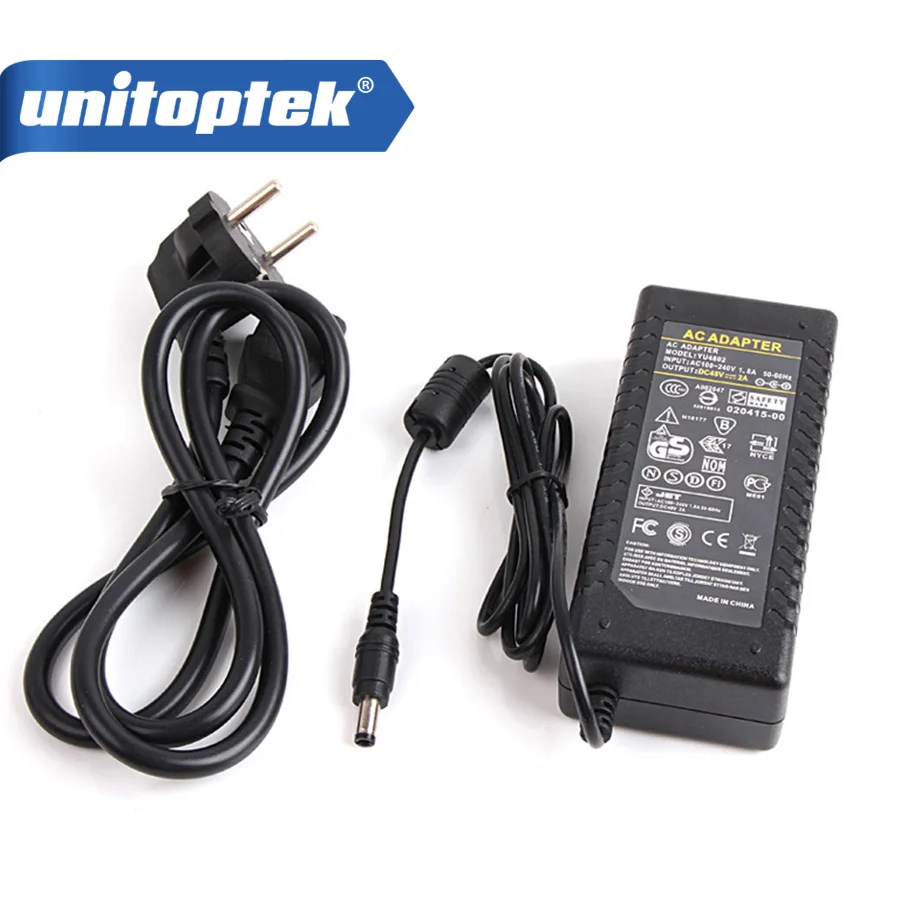 

High quality TO AC 100V-240V Converter Adapter DC 48V 2A 96W Switching Power Supply Charger DC 5.5mm US/EU/UK/AU