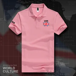 UK United Kingdom of Great Britain polo shirts men short sleeve white brands printed for country 2017 cotton nation team flag