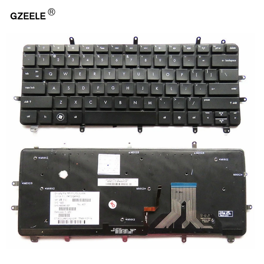 

GZEELE NEW laptop keyboard for HP Spectre XT13 XT 13-2150NR US keyboard with backlit 700381-001 without frame black color