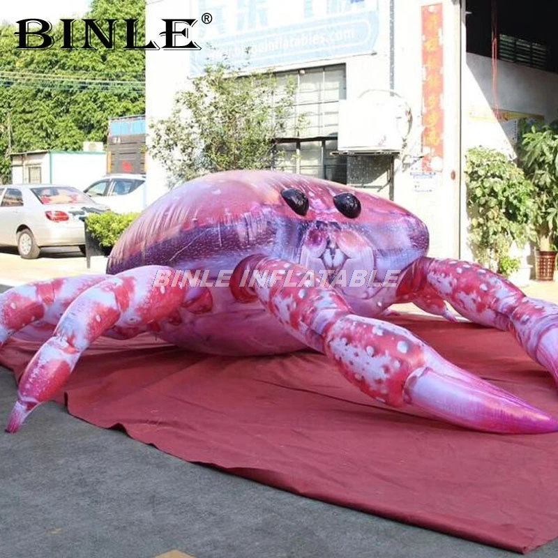 ขายร้อนหลังคาตกแต่ง Giant Inflatable Crab Inflatable สัตว์ทะเลสำหรับโฆษณา