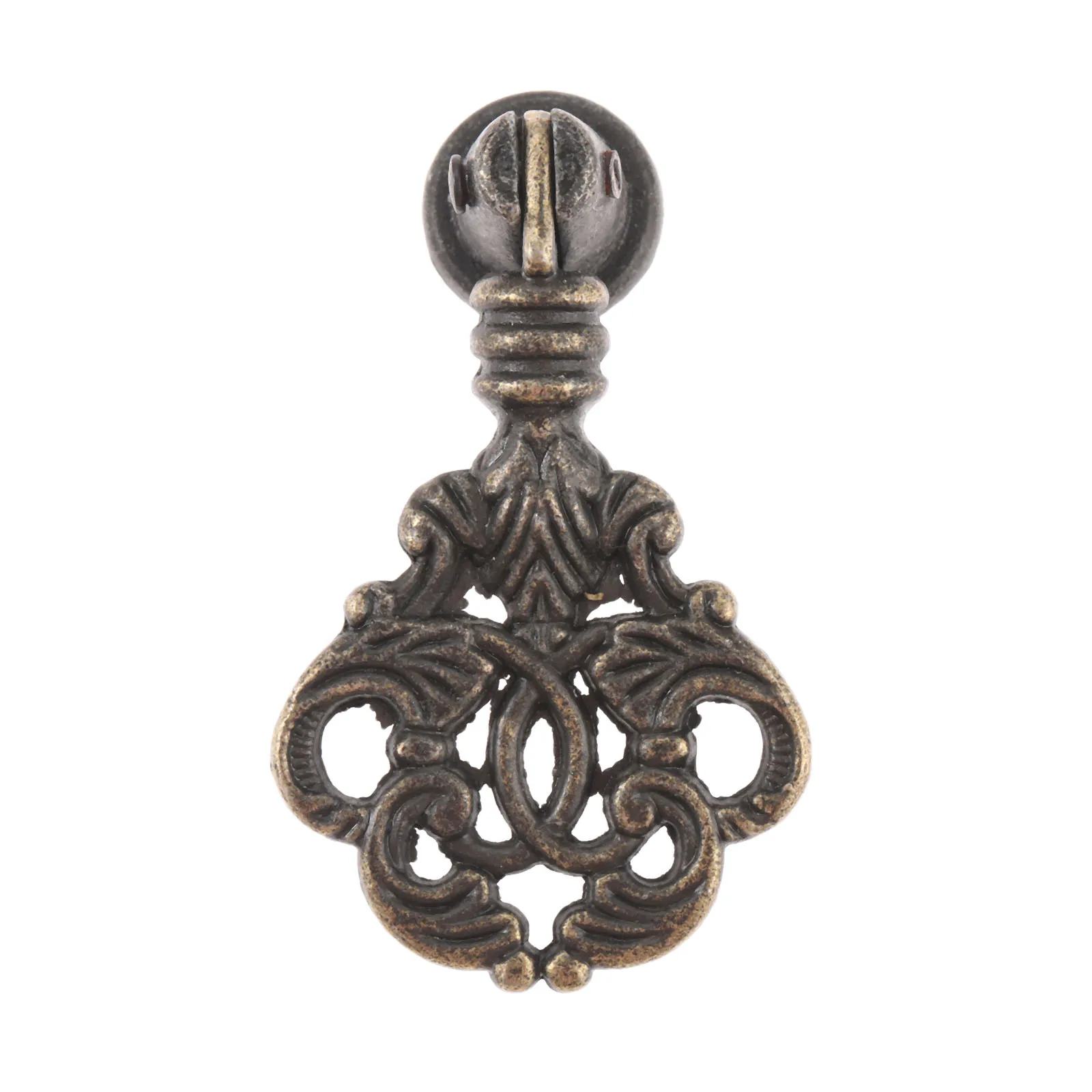 1Pc 56x32mm Furniture Knobs and Pulls for Cabinets Door Antique Bronze Cabinet Wardrobe Drawer Closet Pull Handle for Wooden Box