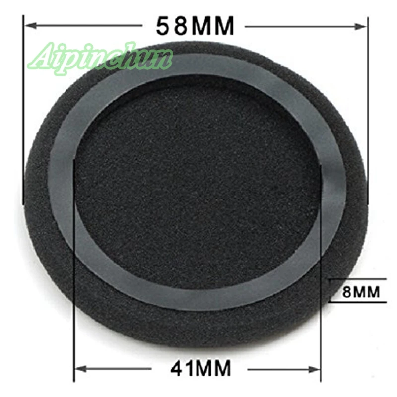 Aipinchun-almohadillas de espuma suave para auriculares, 1 par de almohadillas de 58mm, cubiertas de esponja para auriculares, reemplazo para auriculares K420 K412P K403 PX90