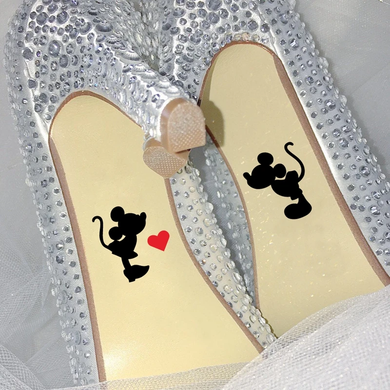 Romantic Wedding Shoes Love Vinyl Art Decal Sticker Marriage Cute Creative Gift Funny Cartoon Wedding Accessories Shoes Decor