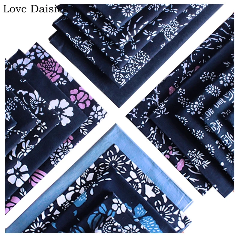 100% Cotton Chinese Indigo Dark Batik Calico Blue And White Porcelain Fabric For DIY Home Decor Handmade Apparel 23 Options