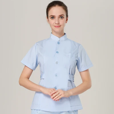 Europe style high quality fabric Long sleeve lady Medical Lab Coat Women Hospital Scrub tops men Doctor Uniform