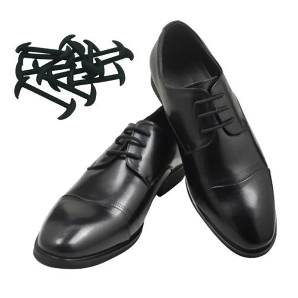 12 pçs/lote unisex atlético correndo sem laço cadarços elásticos sapatos de couro de renda de silicone sapatos de silicone laces preguiçoso elástico livre lac